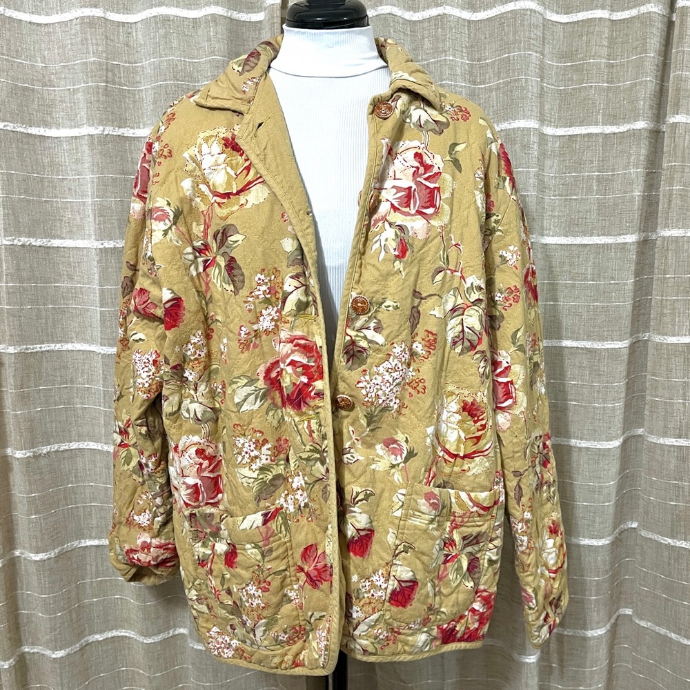 Cottagecore reversible quilted coat